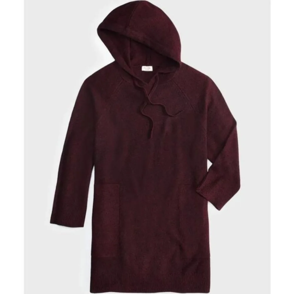 Women's Indulge & Rest Loungewear Tunic Hoodie Black Cherry